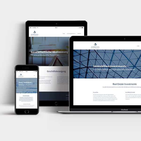 Responsive Website Adrecon GmbH