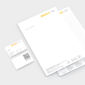 Corporate Design Visitenkarten + Briefpapier Heldele GmbH