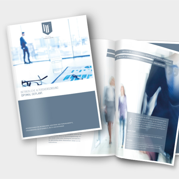 Editorial Design Broschüre BAV Optimal Finanzplanung GmbH